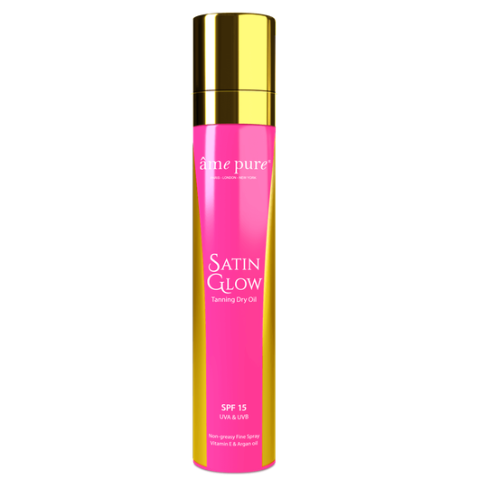 âme pure Satin Glow Sunscreen Tanning Oil SPF 15