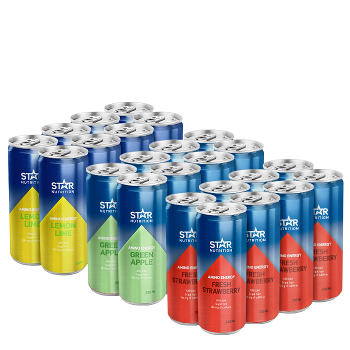 24 x Star Nutrition Amino Energy, 330 ml, Mixade smaker