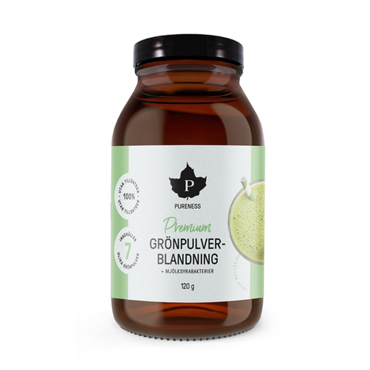 Pureness Premium Grönpulverblanding + mjölksyrabakterier 120 g