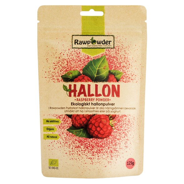 Rawpowder Ekologiskt Hallonpulver, 125 g