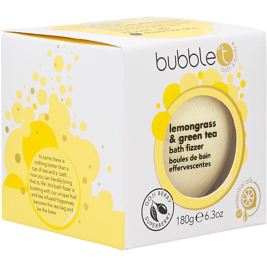 BubbleT Bath Fizzer Lemongrass & Green Tea 180 g
