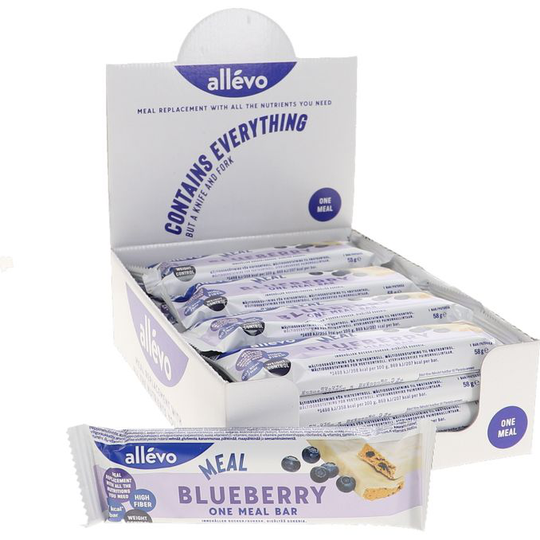 Allévo Måltidsersättning Bars Blåbär 20-pack