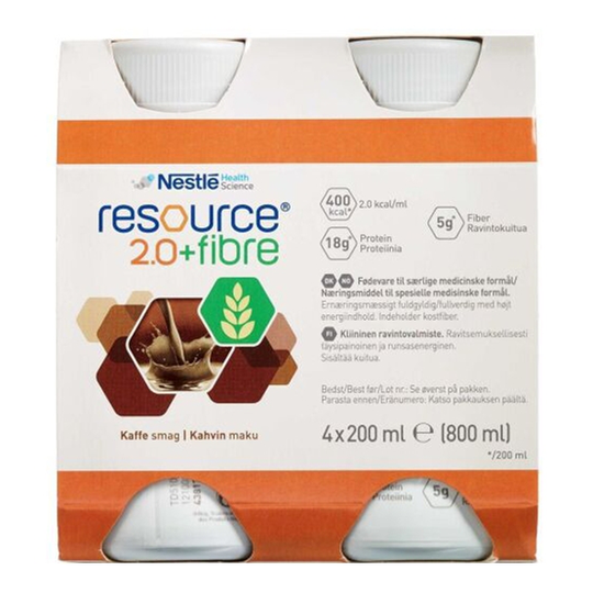 Resource 2.0+FIBRE Kaffe 4 x 200 ml