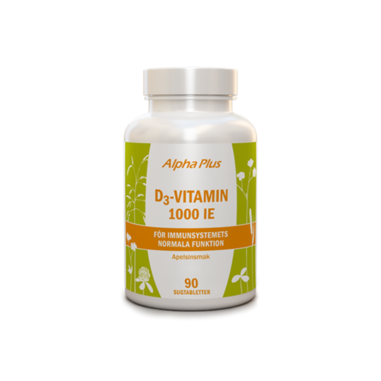 Alpha Plus D3-vitamin 1000 IE 90 tuggtabletter