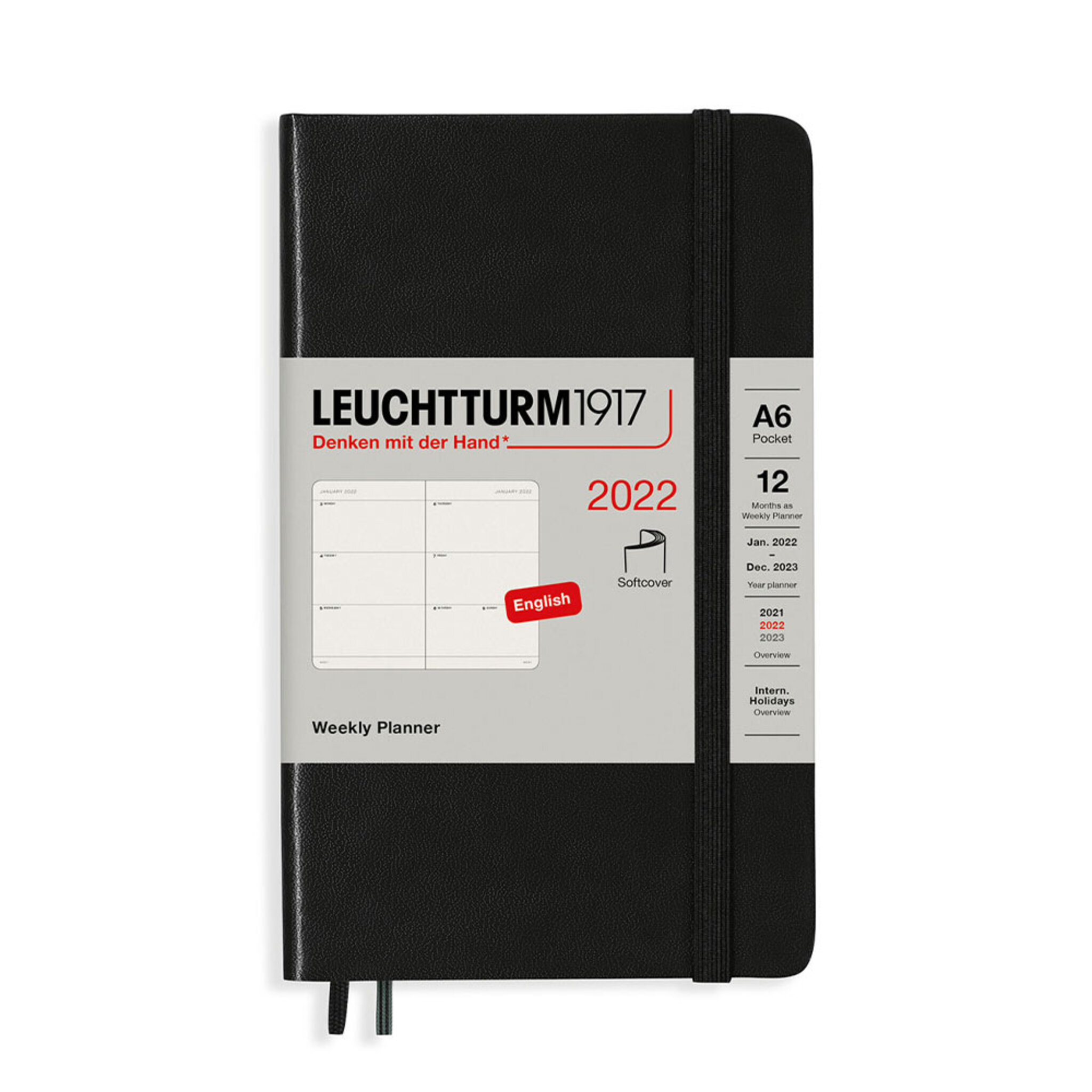 Kalender 2022 A6 Vecka/Uppslag