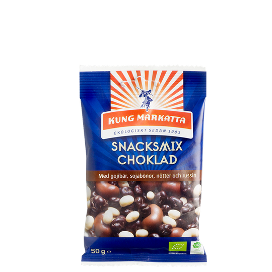 Snacksmix Choklad Eko, 50 g