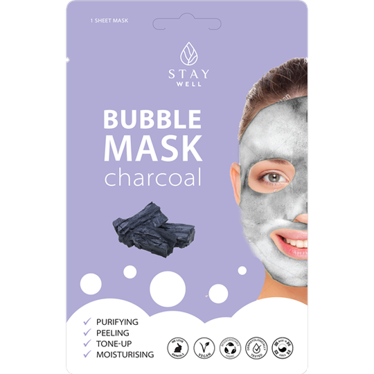 STAY Well Vegan O2 Purifying Bubble Mask Charcoal 20 g