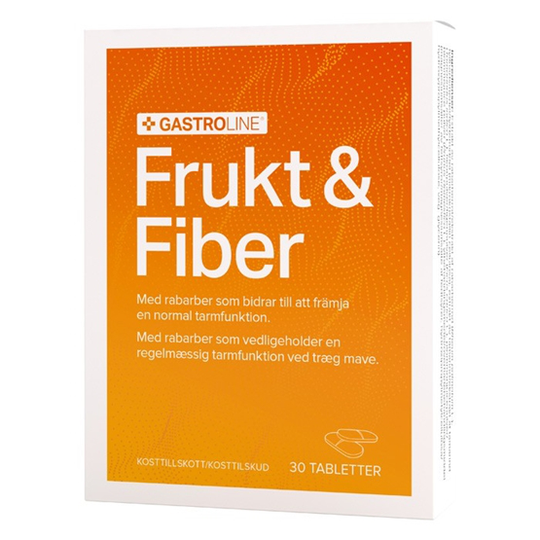 Gastroline Frukt & Fiber 30 tabletter