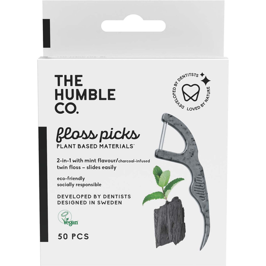 The Humble Co. Dental Floss 50-P Charcoal Picks