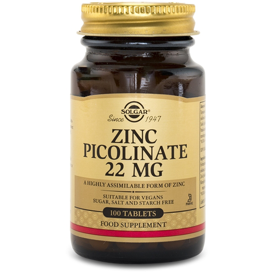 Solgar Zinc Picolinate 22 mg 100 tabletter