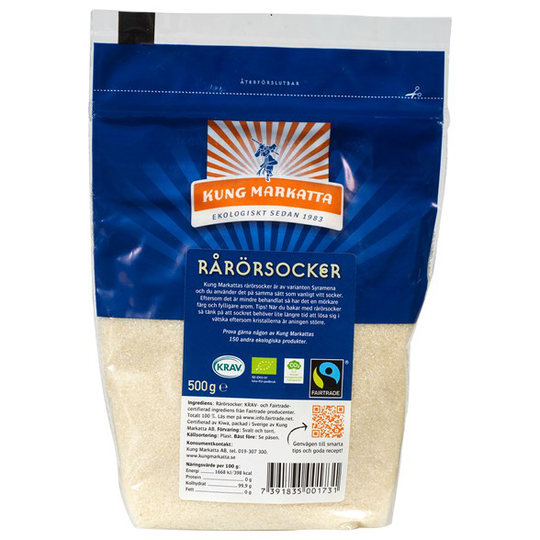 Kung Markatta Rårörsocker Fairtrade, 500 g