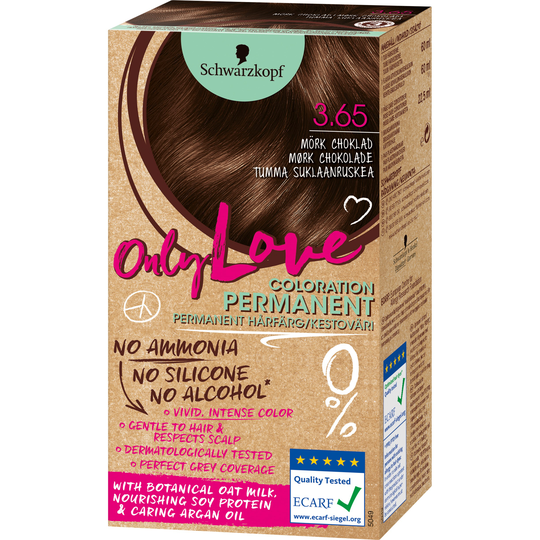 Schwarzkopf Only Love Coloration Permanent 3.65 Mörk choklad