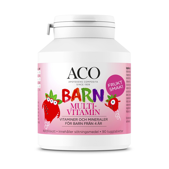ACO Barn Multivitamin Fruktsmak 90 tuggtabletter