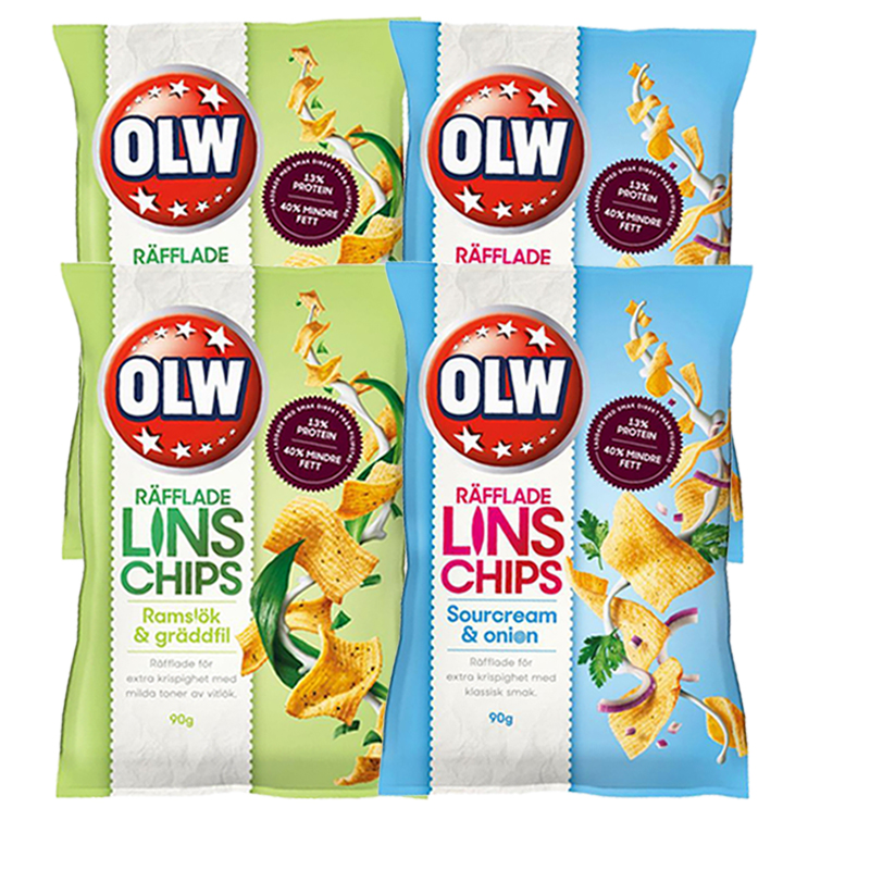 Linschips 4 x 90g - 47% rabatt