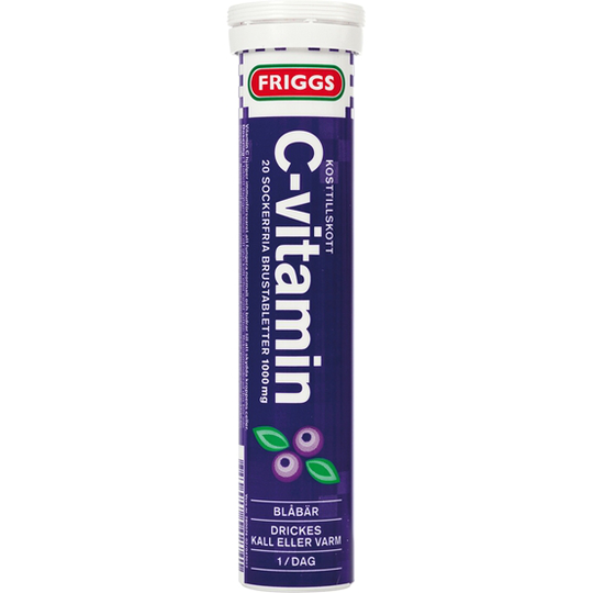 Friggs C-Vitamin Blåbär 20 brustablettetter