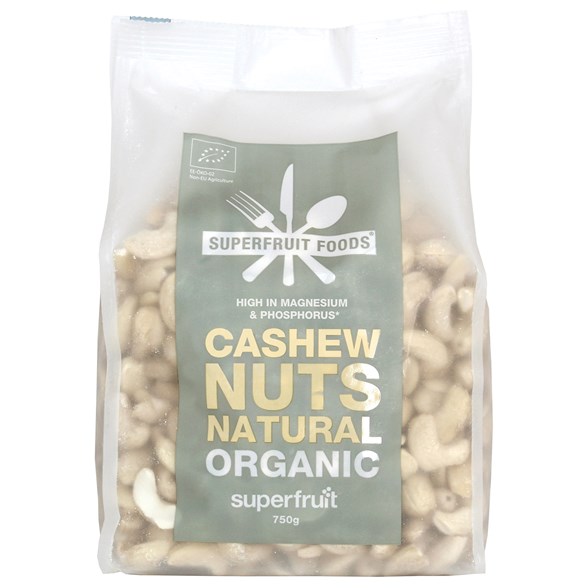 Superfruit Foods Ekologiska Cashewnötter, 750 g