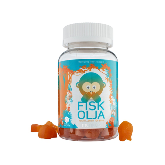 Monkids Fiskolja 60 st tuggtabletter