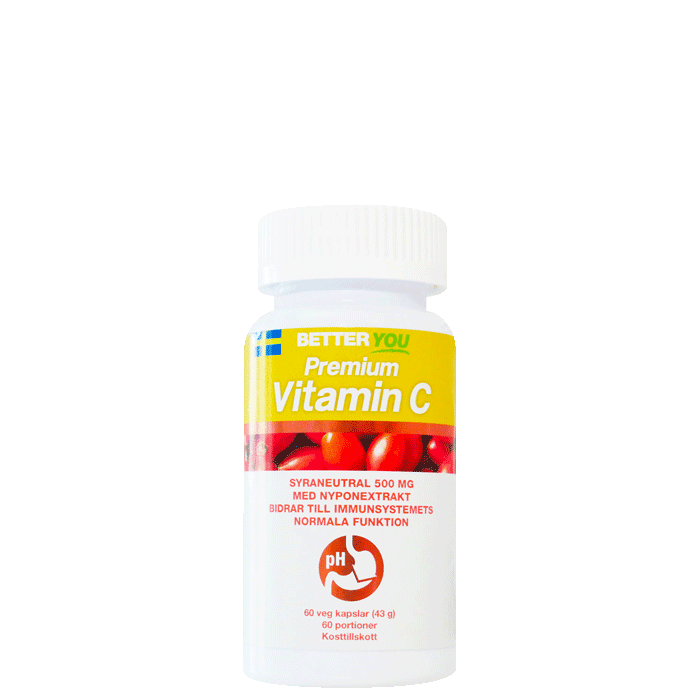 Premium Vitamin C, 60 kapslar