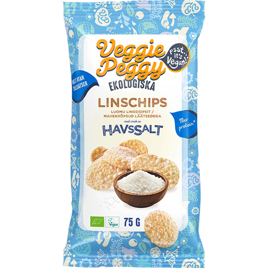 Veggie Peggy Linschips Havssalt 75 g