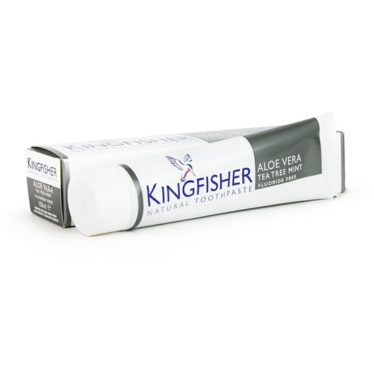 Kingfisher Naturlig Fluorfri Tandkräm Aloe Vera, Tea Tree & Mint, 100 ml