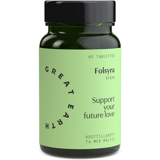Great Earth Folsyra 400 mcg 60 tabletter