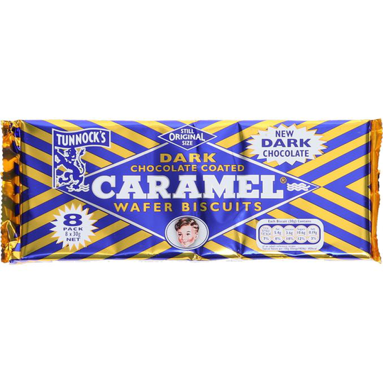 Tunnock´s Karamell Rån Mörk Choklad 8-Pack