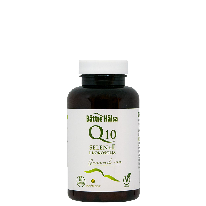 Q10 200 mg + Selen + E, 60 kapslar