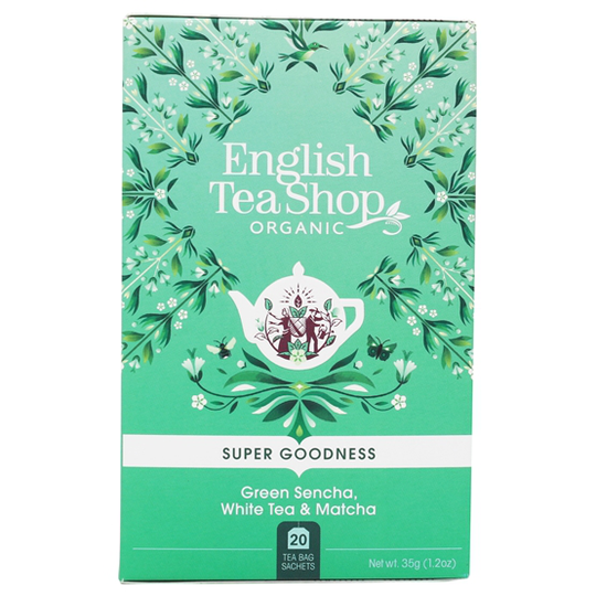 English Tea Shop Super Goodness Mix Grönt te, Sencha, Vitt te & Matcha 35 g