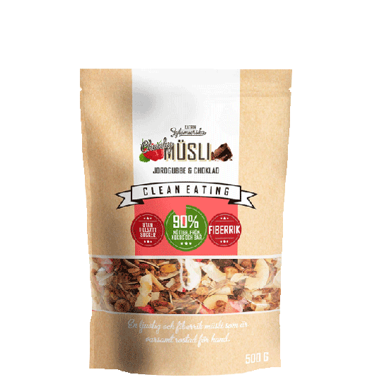 Müsli Chunky Jordgubbe & Choklad, 500 g
