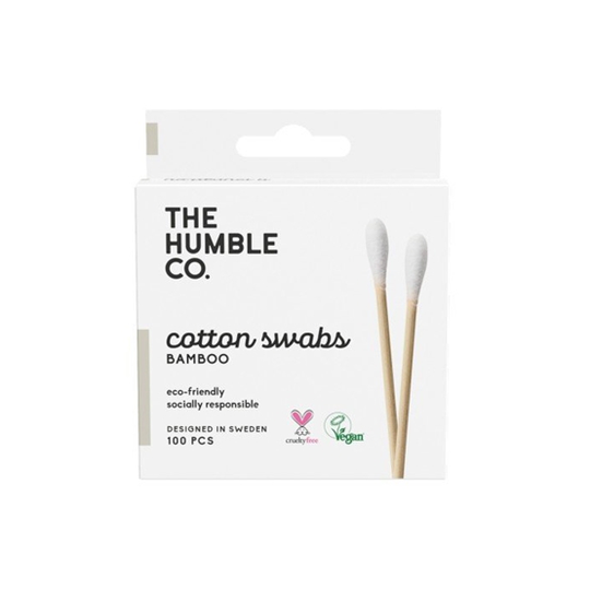 The Humble Co. Humble Natural Cotton Bomullspinnar Vit 100 st