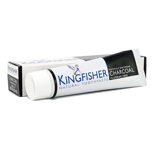 Kingfisher Naturlig Fluorfri Tandkräm Aktivt kol, 100 ml