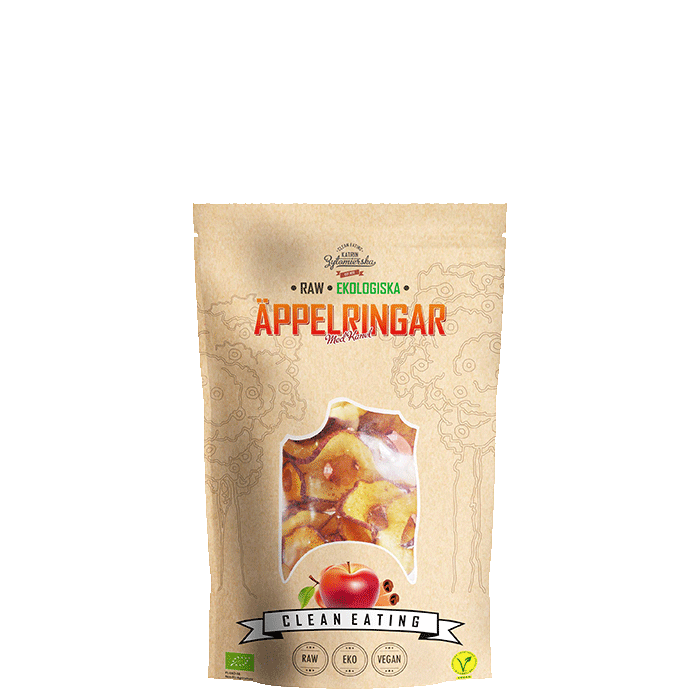 Ekologiska Äppelringar Med Kanel, 50 g