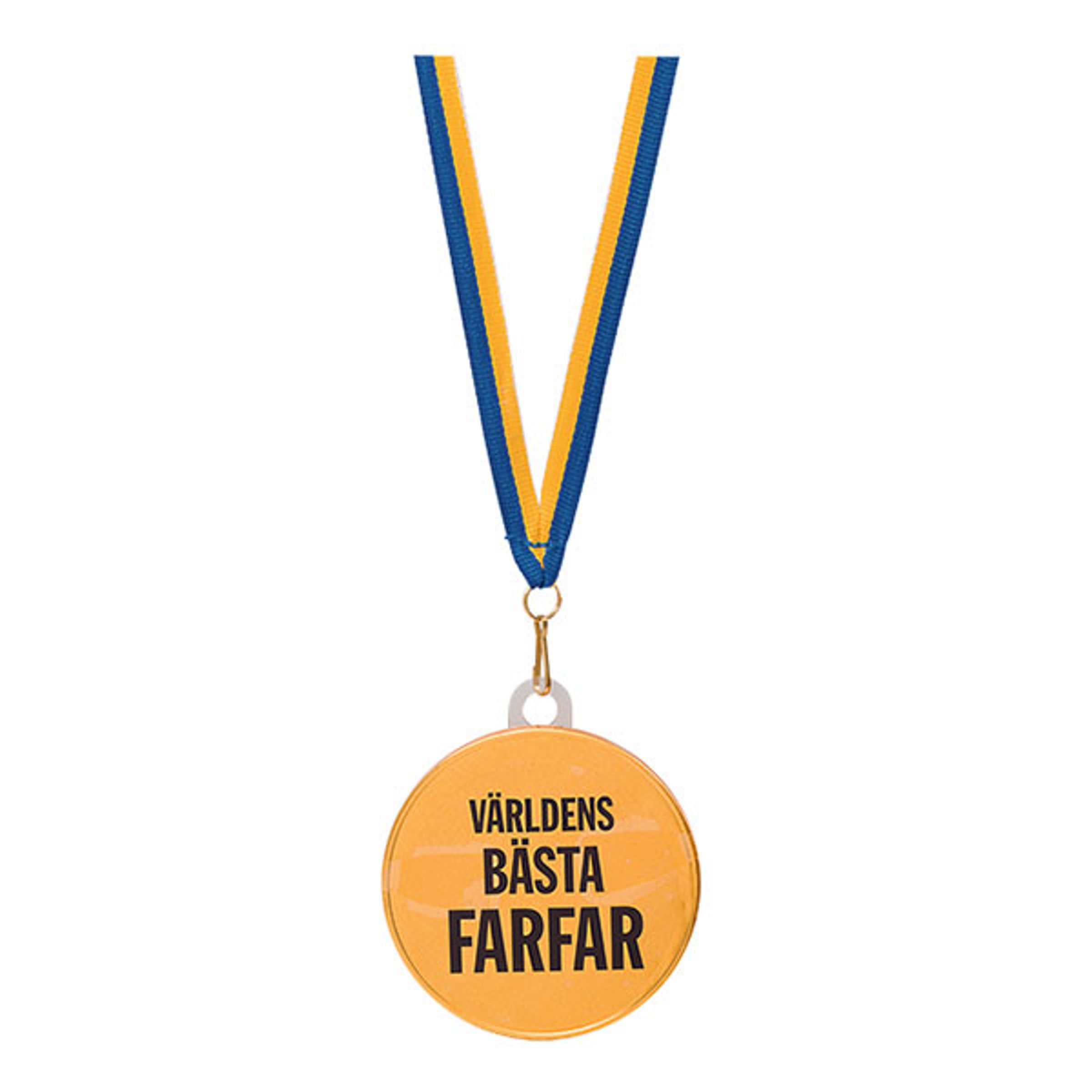 Chokladmedalj med Text - Världens Bästa Farfar