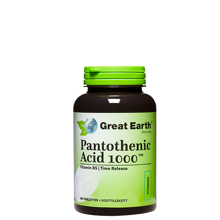 Pantothenic Acid, 1000 mg, 90 tabletter