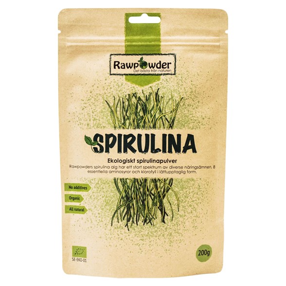 Rawpowder Ekologiskt Spirulinapulver, 200 g