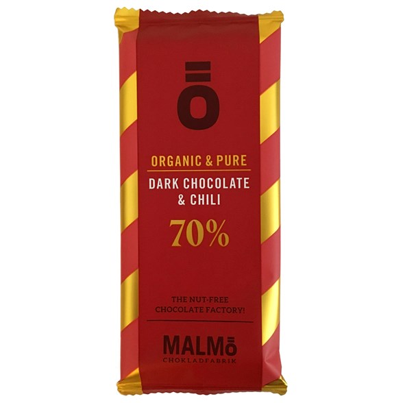 Malmö Chokladfabrik Ö Dark Chocolate & Chili 70%, 55 g