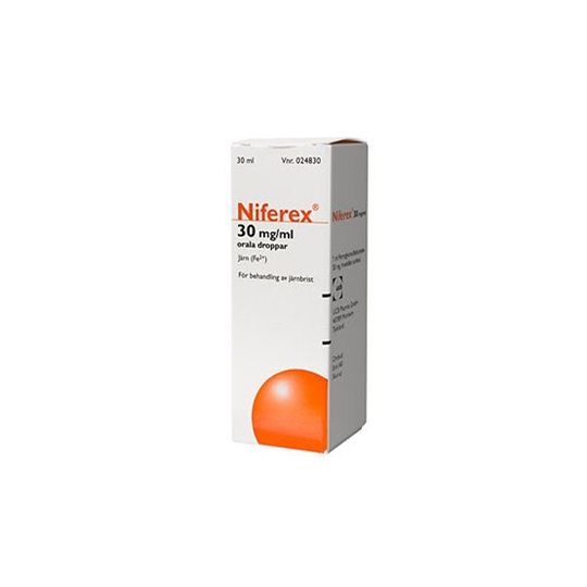 Niferex orala droppar 30 mg/ml, 30 ml