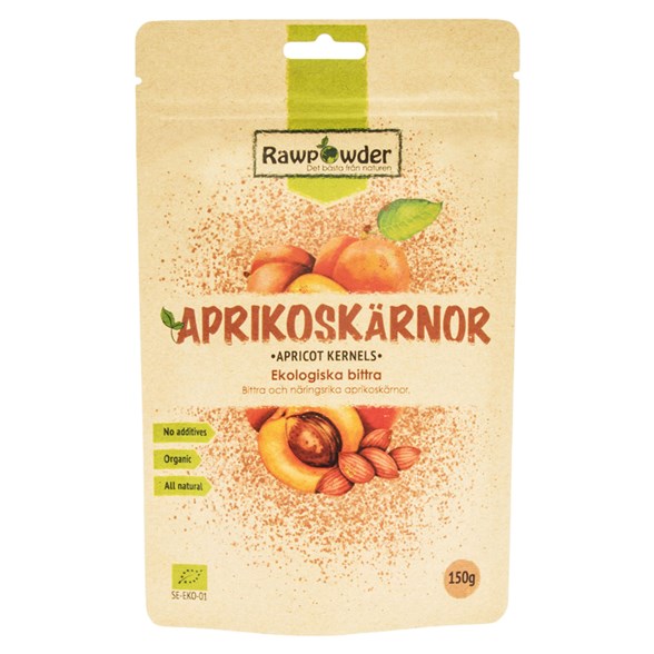 Rawpowder Ekologiska Aprikoskärnor Bittra, 150 g