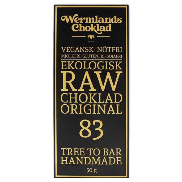 Rawchokladfabriken Ekologisk Rawchoklad Original 83%, 50 g