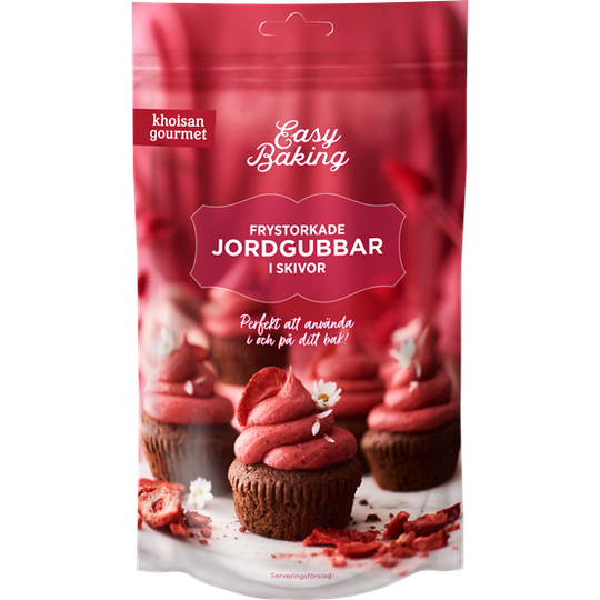 Khoisan Gourmet Frystorkade Jordgubbar i skivor 25 g