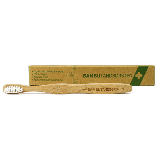 Bambutandborsten Ergonomisk Barntandborste i bambu - Mjuk
