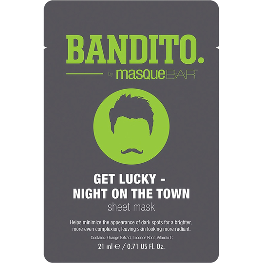 MasqueBar Bandito Get Lucky Night On The Town Sheet Mask 21 ml