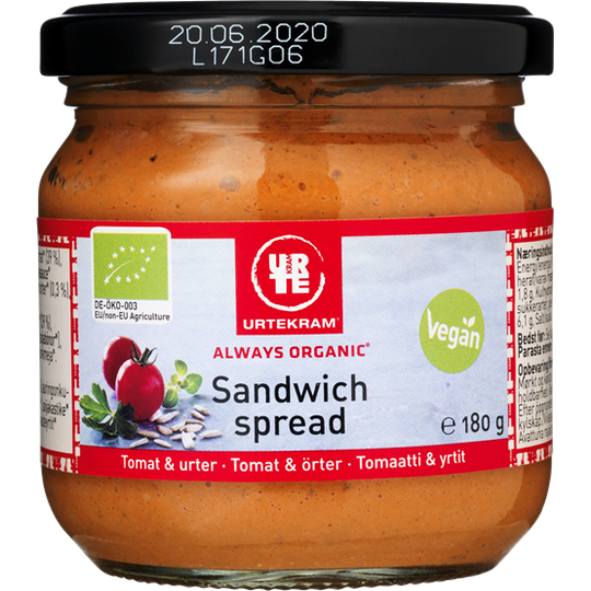 Urtekram Sandwich Spread Tomat & Örter 180 g