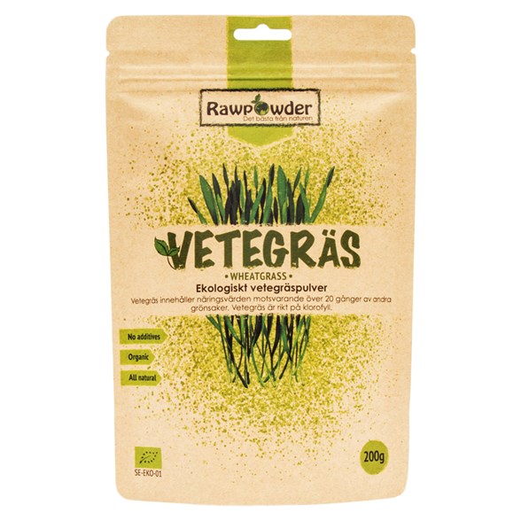 Rawpowder Ekologiskt Vetegräspulver, 200 g