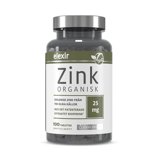 Elexir Pharma Elexir Organisk Zink 25 mg 100 tabletter
