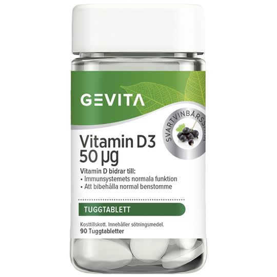Gevita D-Vitamin 50 µg 90 tuggtabletter
