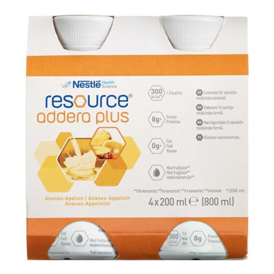 Resource Addera Plus Ananas-Apelsin 4 x 200 ml