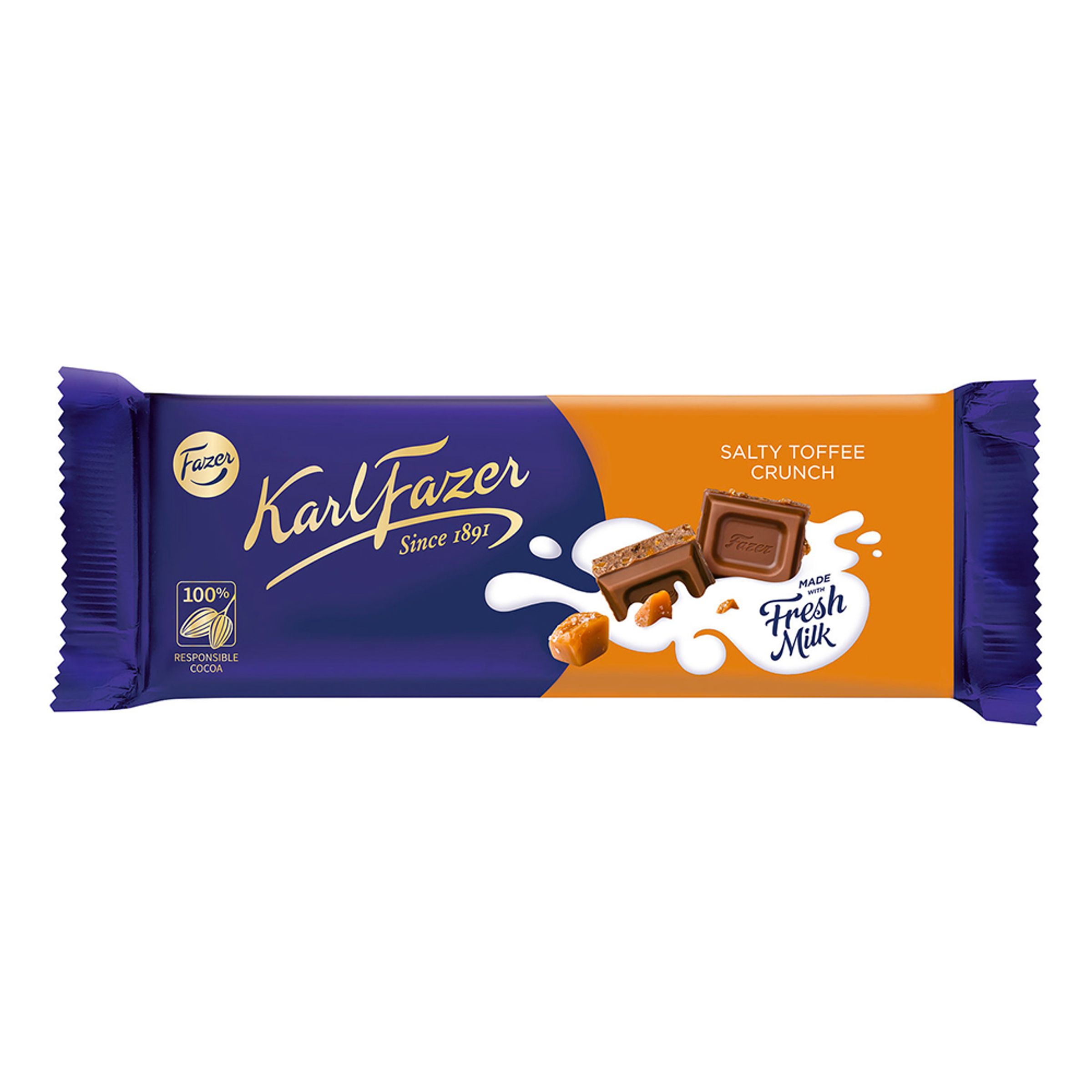 Karl Fazer Salty Toffee Crunch - 70 gram