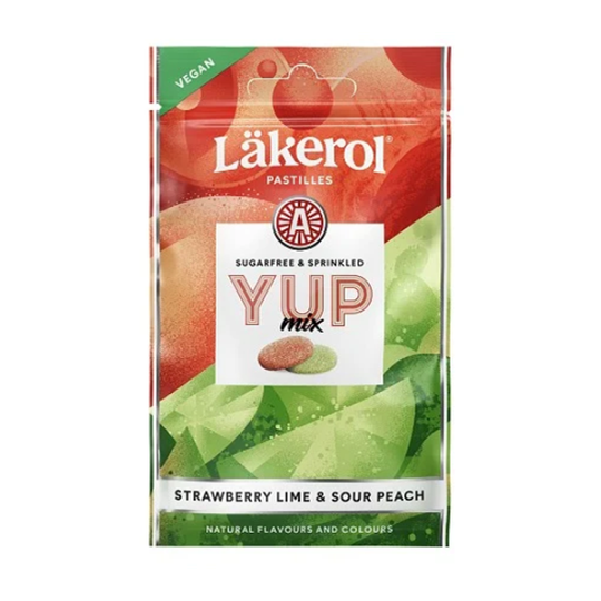 Läkerol Yup Mix Strawberry Lime & Sour Peach