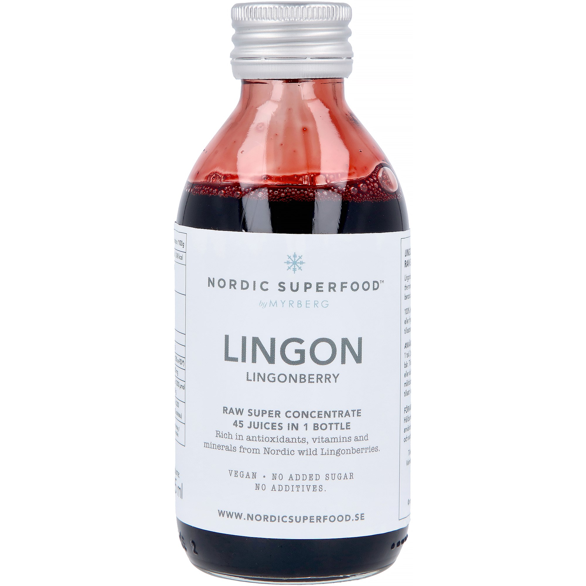 Nordic Superfood Rawjuice concentrate- lingon 195 ml